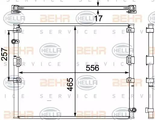 Конденсатор, кондиционер 8FC 351 304-071 HELLA