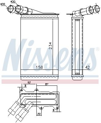 Теплообменник, отопление салона 71147 NISSENS