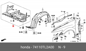 Деталь 74110TL2A00 HONDA
