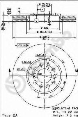 Тормозной диск 09.7010.20 BREMBO