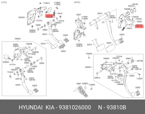 Выключатель стоп - сигнала 9381026000 HYUNDAI KIA