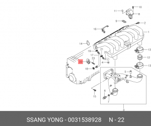 Датчик детонации 0031538928 SSANG YONG
