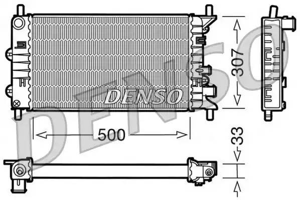 Радиатор, охлаждение двигател DRM10024 DENSO