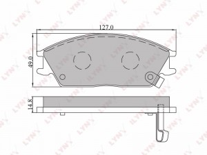 Колодки тормозные дисковые BD-3601 LYNXAUTO