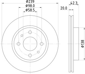 Тормозной диск MDC1783 MINTEX
