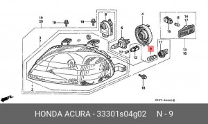 Лампа 33301S04G02 HONDA