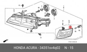 Габаритные огни 34351SV4Q02 HONDA