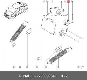 Замок крышки багажника 7700838546 RENAULT