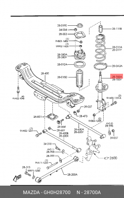 Амортизатор подвески GH0H28700 MAZDA