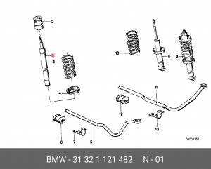 Амортизатор подвески 31 32 1 121 482 BMW