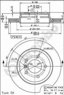 Тормозной диск 09.7720.11 BREMBO
