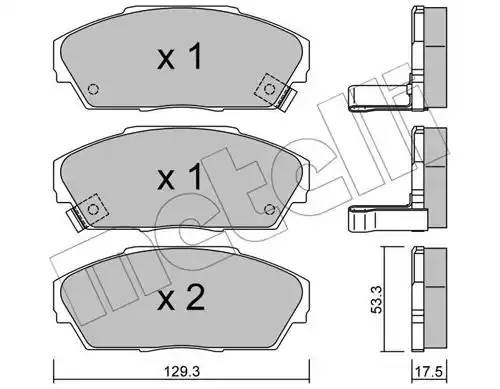 Комплект тормозных колодок, диско 2202250 METELLI