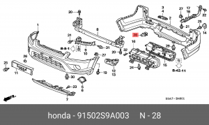 Крепление 91502S9A003 HONDA