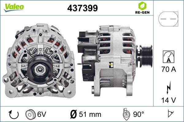 Генератор 437399 VALEO PHC