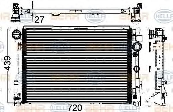 Радиатор охлаждения ДВС 8MK 376 749-551 HELLA