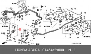 Тормозной шланг 01464S2X000 HONDA