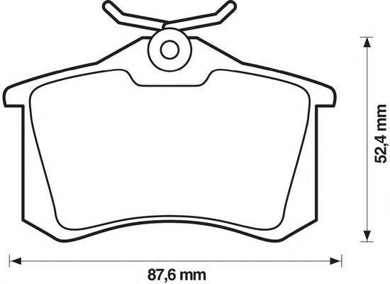 Комплект тормозных колодок, диско 573032B BENDIX JURID