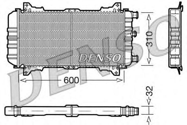 Радиатор, охлаждение двигател DRM10018 DENSO