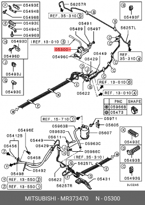 Фильтр топливный MR373470 MITSUBISHI