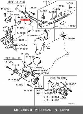 Провода высоковольтные системы зажигания (комплект) MQ900524 MITSUBISHI