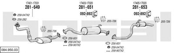 Система выпуска ОГ 08495003 BOSAL