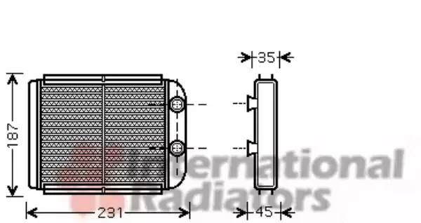 Теплообменник, отопление салона 59006132 VAN WEZEL