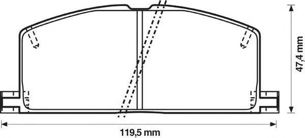 Комплект тормозных колодок, диско 572255B BENDIX JURID