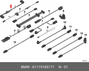 Провод соединительный 61 11 9 185 171 BMW