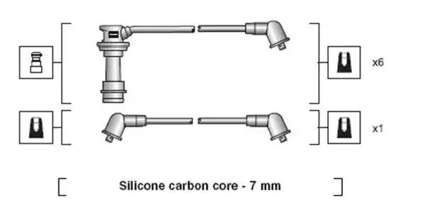 Ккомплект проводов зажигания 941318111095 MAGNETI MARELLI