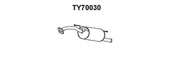 Глушитель выхлопных газов конечный TY70030 VENEPORTE