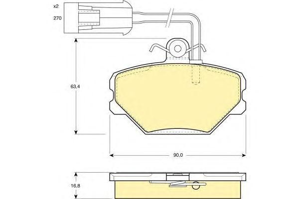 Комплект тормозных колодок, диско 6108521 GIRLING