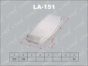 Фильтр воздушный LA-151 LYNXAUTO