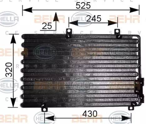 Конденсатор, кондиционер 8FC 351 036-741 HELLA