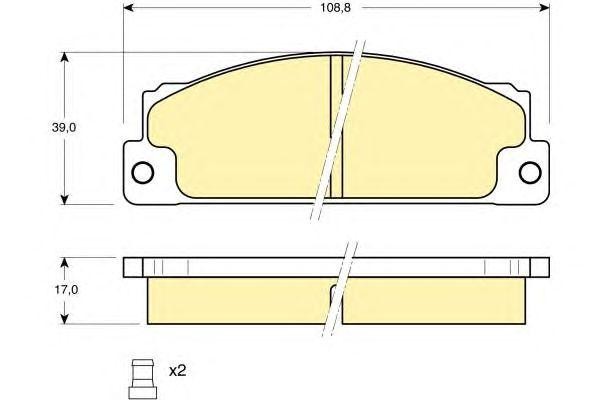 Комплект тормозных колодок, диско 6102963 GIRLING