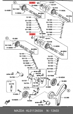 Сальник KL01-12-603A MAZDA