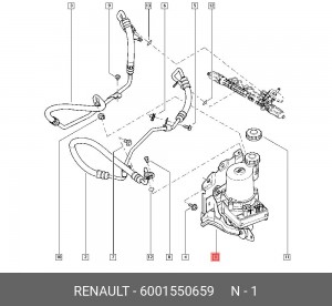 Гидравлический насос, рулевое управление 6001550659 RENAULT