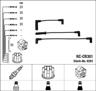 Ккомплект проводов зажигания 8283 NGK NTK