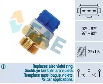 Термовыключатель, вентилятор радиатора 37920 FAE
