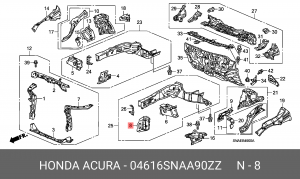 Кронштейн крепления 04616SNAA90ZZ HONDA