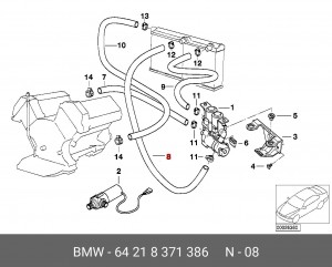 Шланг 64 21 8 371 386 BMW