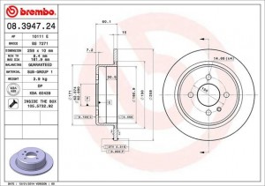 Тормозной диск 08.3947.24 BREMBO