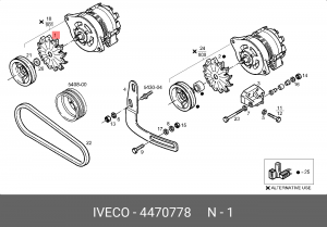 Вентилятор, генератор 4470778 IVECO