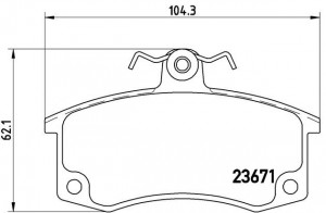 Комплект тормозных колодок, диско P41004 BREMBO