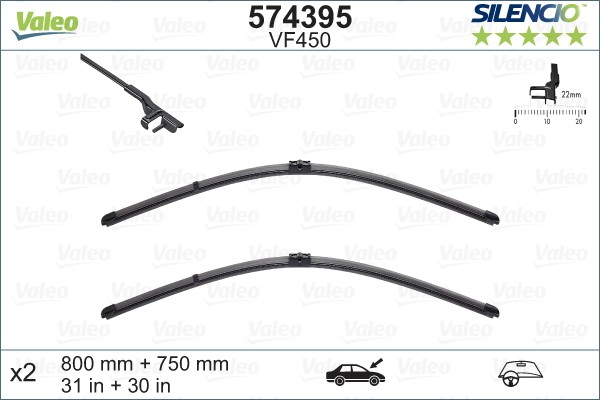 Щетка стеклоочистителя 574395 VALEO PHC