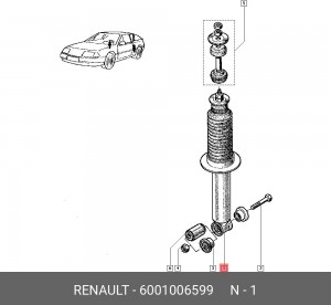 Амортизатор подвески 6001006599 RENAULT