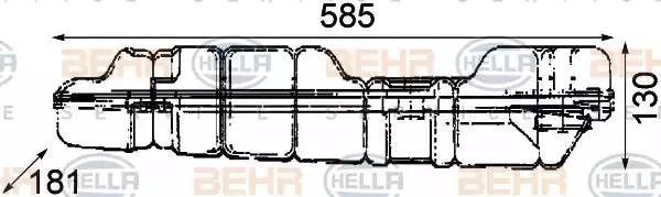 Компенсационный бак, охлаждающая жидкость 8MA376705121 HELLA