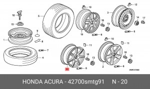 Диск колеса 42700SMTG91 HONDA