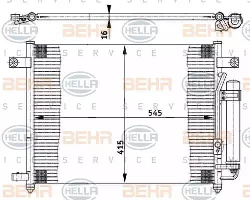 Конденсатор, кондиционер 8FC351302121 HELLA