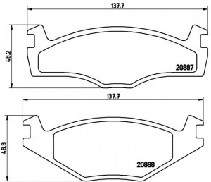 Комплект тормозных колодок, диско P85012 BREMBO