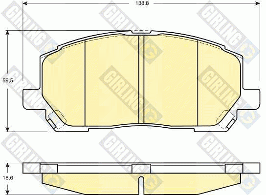 Комплект тормозных колодок, диско 6132869 GIRLING